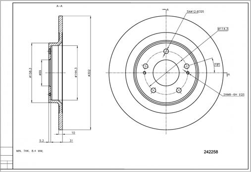 Hart 242 258 - Kočioni disk www.molydon.hr