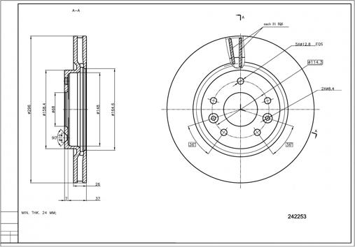 Hart 242 253 - Kočioni disk www.molydon.hr