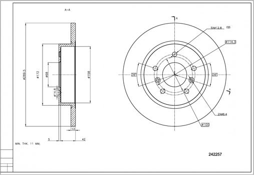 Hart 242 257 - Kočioni disk www.molydon.hr