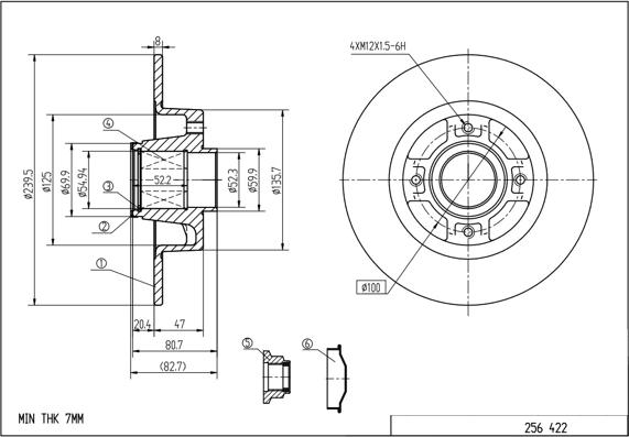 Hart 256 422 - Kočioni disk www.molydon.hr