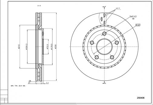 Hart 250 406 - Kočioni disk www.molydon.hr