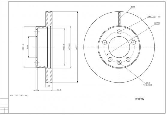 Hart 250 597 - Kočioni disk www.molydon.hr