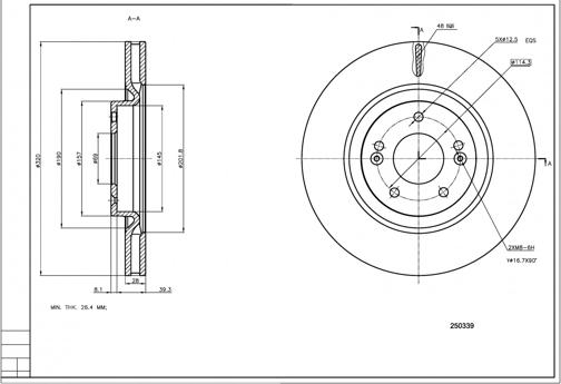 Hart 250 339 - Kočioni disk www.molydon.hr