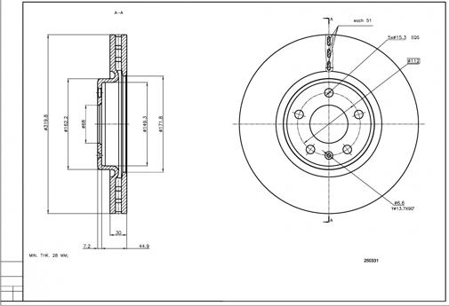 Hart 250 331 - Kočioni disk www.molydon.hr