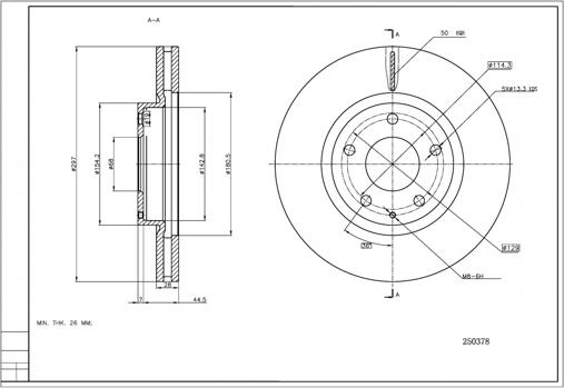 Hart 250 378 - Kočioni disk www.molydon.hr