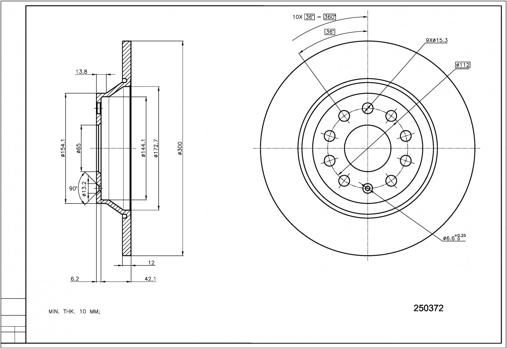 Hart 250 372 - Kočioni disk www.molydon.hr