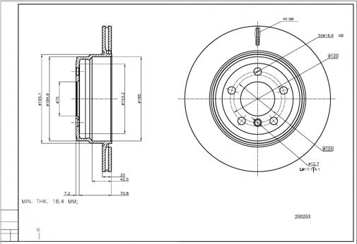 Hart 250 253 - Kočioni disk www.molydon.hr