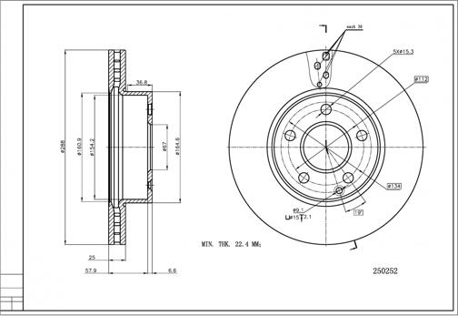 Hart 250 252 - Kočioni disk www.molydon.hr