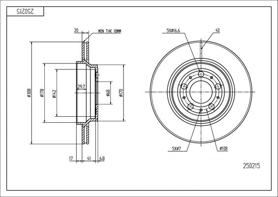 Hart 250 215 - Kočioni disk www.molydon.hr