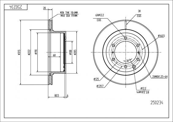 Hart 250 234 - Kočioni disk www.molydon.hr