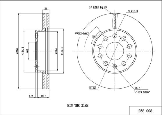 Hart 258 008 - Kočioni disk www.molydon.hr