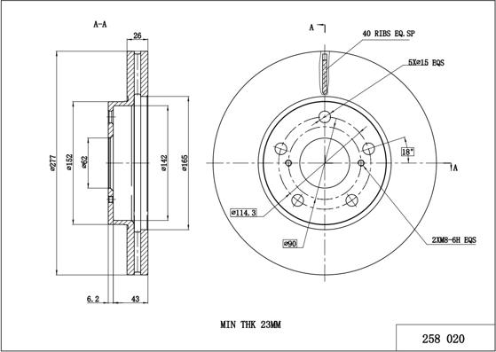 Hart 258 020 - Kočioni disk www.molydon.hr