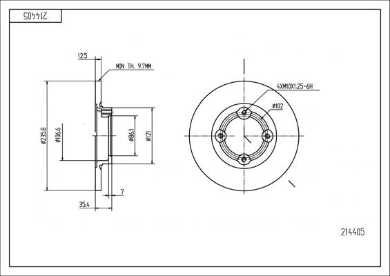 Hart 214 405 - Kočioni disk www.molydon.hr