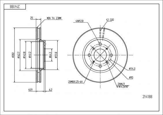 Hart 214 188 - Kočioni disk www.molydon.hr