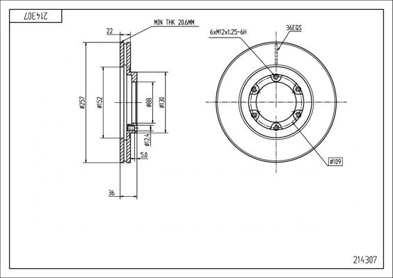 Hart 214 307 - Kočioni disk www.molydon.hr