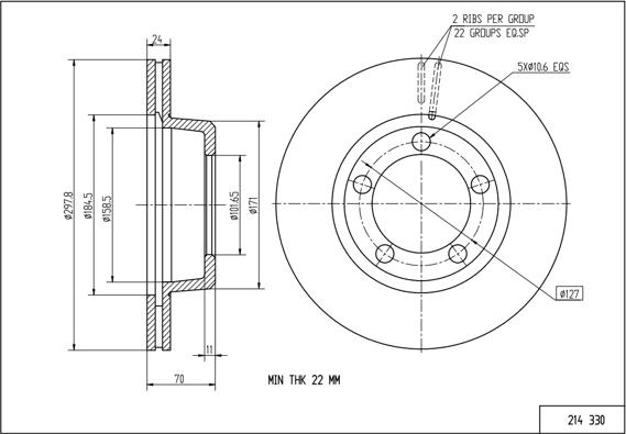 Hart 214 330 - Kočioni disk www.molydon.hr