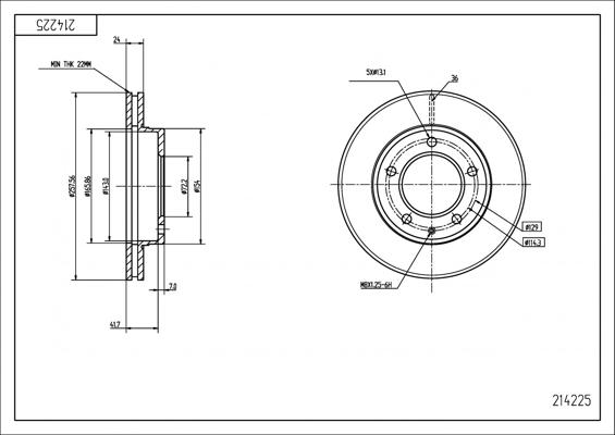 Hart 214 225 - Kočioni disk www.molydon.hr