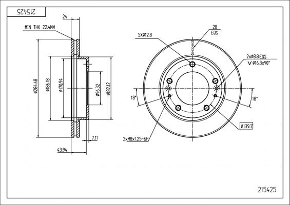 Hart 215 425 - Kočioni disk www.molydon.hr