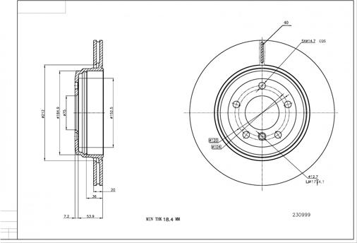 Hart 230 999 - Kočioni disk www.molydon.hr