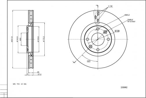 Hart 230 982 - Kočioni disk www.molydon.hr