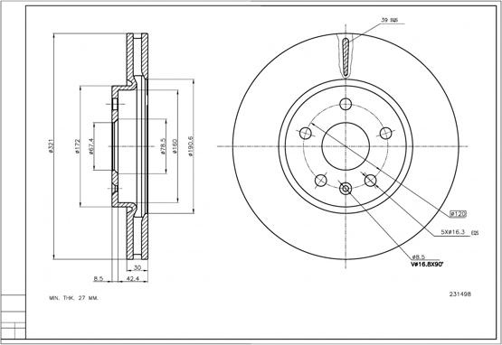 Hart 231 498 - Kočioni disk www.molydon.hr