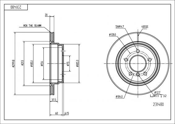 Hart 231 480 - Kočioni disk www.molydon.hr