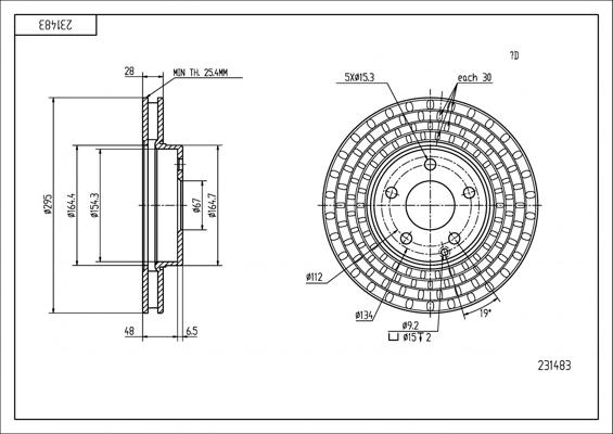 Hart 231 483 - Kočioni disk www.molydon.hr