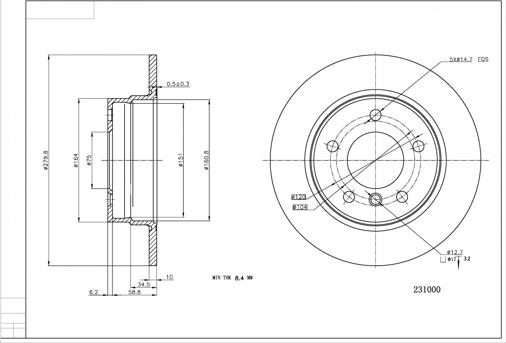 Hart 231 000 - Kočioni disk www.molydon.hr