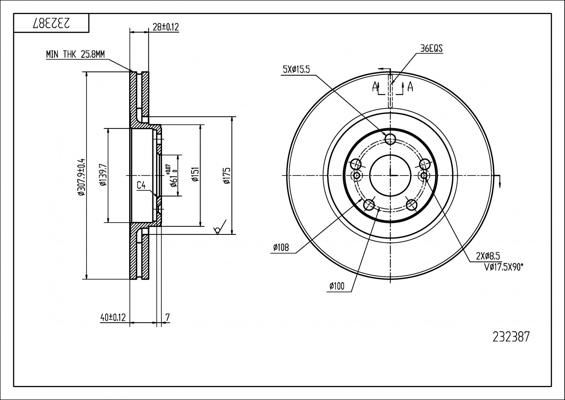 Hart 232 387 - Kočioni disk www.molydon.hr