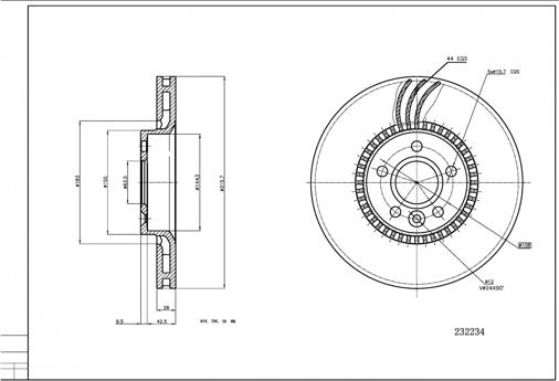 Hart 232 234 - Kočioni disk www.molydon.hr