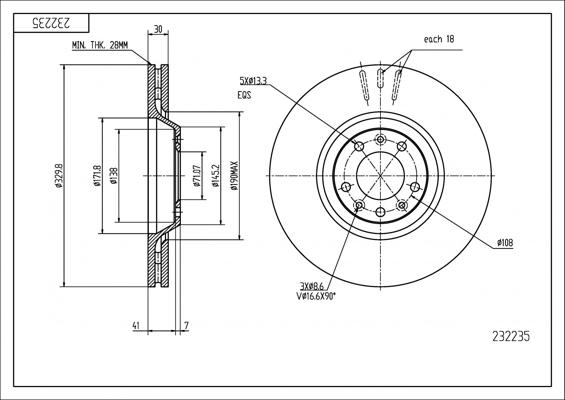 Hart 232 235 - Kočioni disk www.molydon.hr