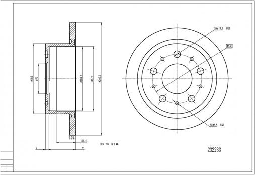 Hart 232 233 - Kočioni disk www.molydon.hr