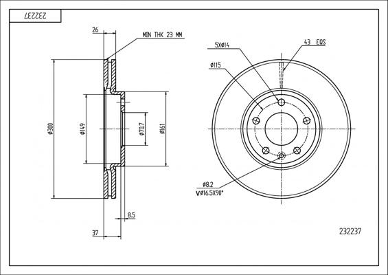 Hart 232 237 - Kočioni disk www.molydon.hr