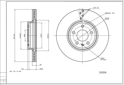 Hart 232 226 - Kočioni disk www.molydon.hr