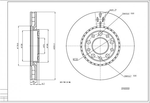 Hart 232 222 - Kočioni disk www.molydon.hr