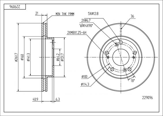 Hart 229 096 - Kočioni disk www.molydon.hr