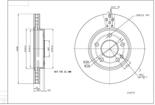 Hart 229 070 - Kočioni disk www.molydon.hr