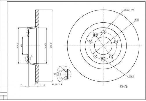 Hart 229 100 - Kočioni disk www.molydon.hr