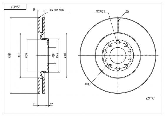 Hart 224 197 - Kočioni disk www.molydon.hr