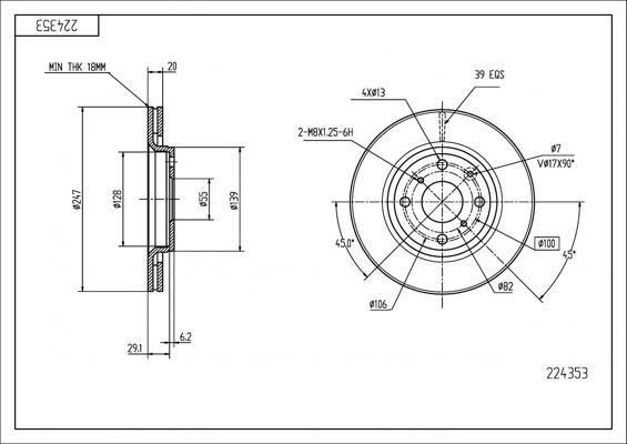 Hart 224 353 - Kočioni disk www.molydon.hr