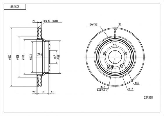 Hart 224 368 - Kočioni disk www.molydon.hr