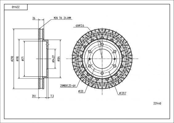 Hart 221 440 - Kočioni disk www.molydon.hr