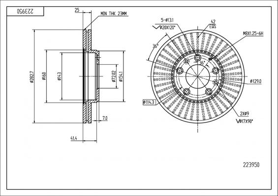 Hart 223 950 - Kočioni disk www.molydon.hr