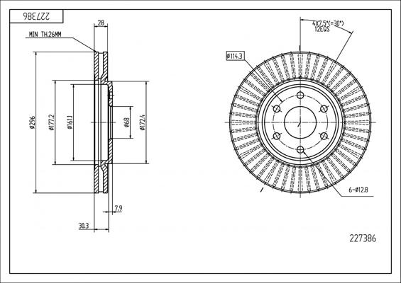 Hart 227 386 - Kočioni disk www.molydon.hr