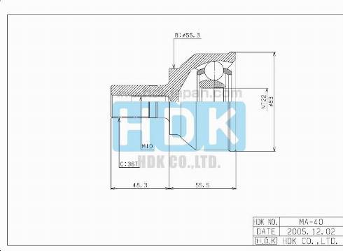 HDK MA-040 - Kardan, Pogonska osovina www.molydon.hr