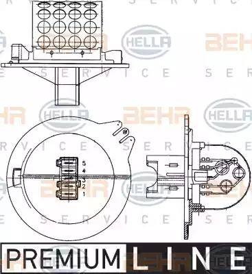 HELLA 9ML 351 303-271 - Otpornik, ventilator kabine/unutrasnjeg prostora www.molydon.hr