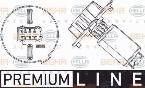 HELLA 9ML 351 321-551 - Otpornik, ventilator kabine/unutrasnjeg prostora www.molydon.hr