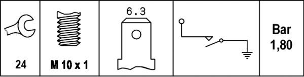 HELLA 6ZL 003 259-441 - Senzor, pritisak ulja www.molydon.hr