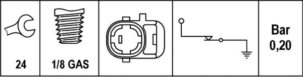 HELLA 6ZL 003 259-511 - Senzor, pritisak ulja www.molydon.hr