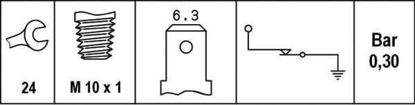 HELLA 6ZL 003 259-011 - Senzor, pritisak ulja www.molydon.hr